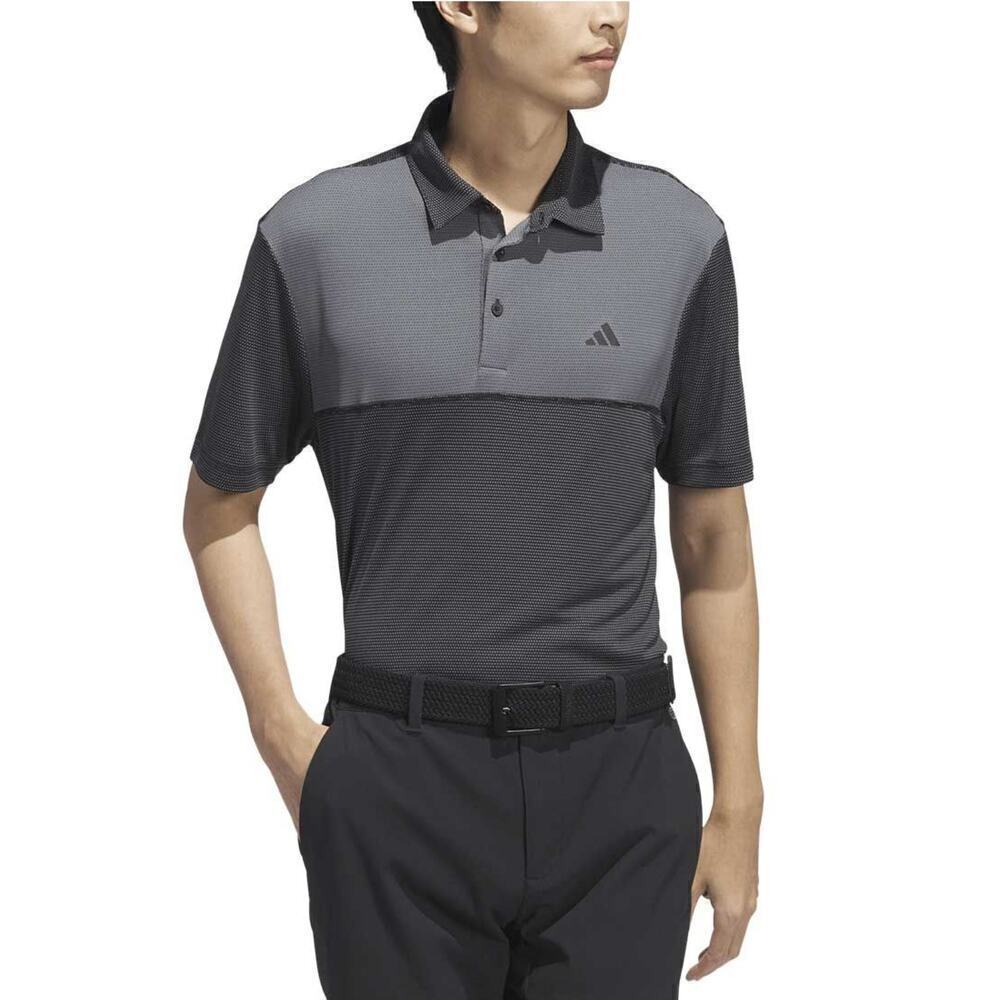 Adidas Golf Polo Shirt Men's Medium Black Gray NWT